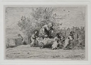 1817 1878 Prints: The Boat Trip: Heritage of the Cart (The Children with the Cart), 1861