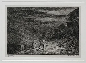 1817 1878 Prints: The Boat Trip: The Search for an Inn, 1861. Creator: Charles Francois Daubigny (French