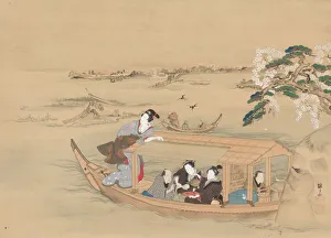 Boat to the Yoshiwara, 1800s. Creator: Teisai Hokuba (Japanese, 1771-1844)