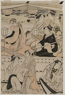 Boating Party on the Sumida River, 1789. Creator: Torii Kiyonaga (Japanese, 1752-1815)