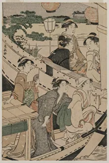 Boating Party on the Sumida River, 1789. Creator: Torii Kiyonaga (Japanese, 1752-1815)