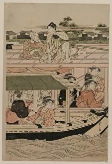 Boating Party on the Sumida River, late 1780s. Creator: Ch?bunsai Eishi (Japanese, 1756-1829)