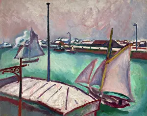 Seashore Prints: The Boats, 1906. Creator: Dufy, Raoul (1877-1953)