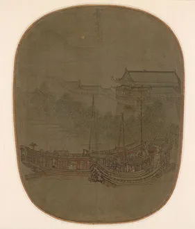 1127 1279 Prints: Boats at Anchor, 1150 - 1200. Creator: Unknown