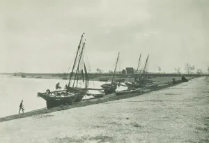 Photograph Album Prints: [Boats on beach]. From the album: Photograph album - England, 1920s. Creator: Harry Moult