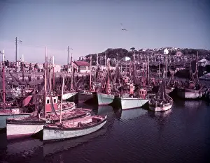 Fishing Boat Prints: Boats in Brixham Harbour, Devon, c1955. Creator: Arthur Charles Kirby Ware