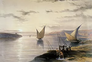 Boats on the Nile, c1838-1839. Artist: David Roberts