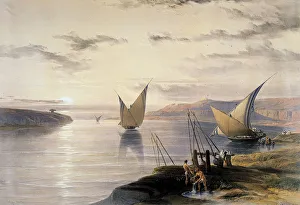 Irrigation Prints: Boats on the Nile, c1838-1839. Artist: David Roberts