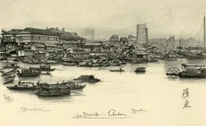 Boats on the Pearl River, Canton, China, 1898. Creator: Christian Wilhelm Allers Boats on the Pearl River, Canton, China, 1898. Creator: Christian Wilhelm Allers