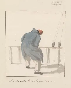 Boatswain on board the ship l'Heureuse Marianne, 1778. Creator: Louis Ducros