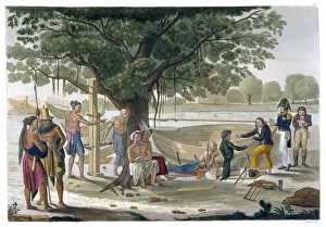 Boatbuilding Prints: Boatyard near Kupang, Timor, Indonesia, c1820-1839