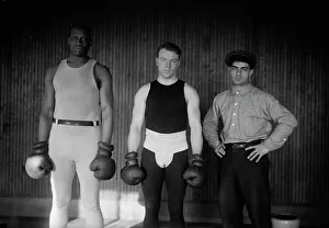 Heavyweight Prints: Bob Armstrong, Eddie McGoorty, Ed McMahon, 1912. Creator: Bain News Service