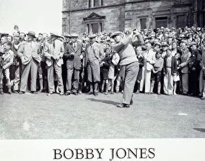 Bobby Jones teeing off, c1920s