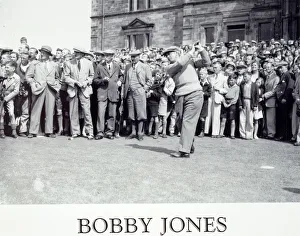 Bobby Jones teeing off, c1920s