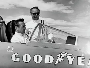 Dark Glasses Prints: Bobby Tatroe in the cockpit of Wingfoot Express II
