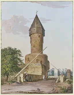 Anton Prints: The Bockenheimer Warte in Frankfurt am Main. Creator: Anton Radl