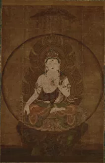Buddhist Tantra Collection: The Bodhisattva Akasagarbha (Kokuzo Bosatsu), 12th century. Artist: Anonymous