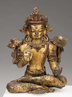 Bosatsu Collection: Bodhisattva Avalokiteshvara Seated with Hand in Gesture of Reassurance (Abhayamudra)