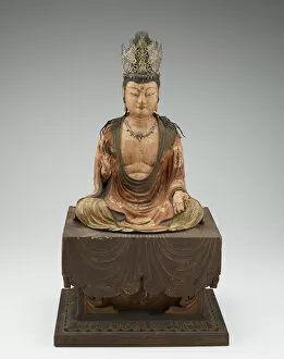 Kamakura Period Collection: Bodhisattva, Kamakura period, 13th century; detached throne, modern. Creator: Unknown