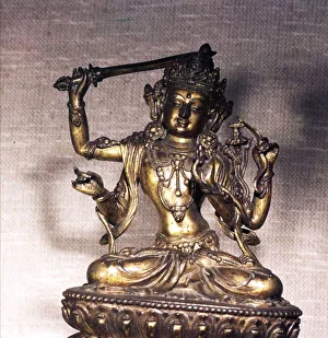 The Bodhisattva, Manjusri, Gilt-Bronze, Yung-Lo Period, c1403-1424 The Bodhisattva, Manjusri, Gilt-Bronze, Yung-Lo Period, c1403-1424