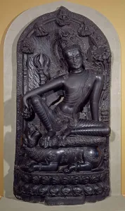 Slate Prints: Bodhisattva - Simhanada Lokeshvara, 11th Century. Creator: Unknown
