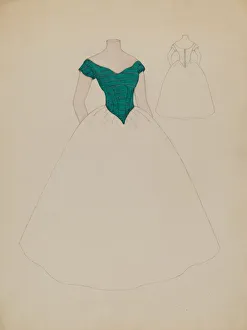 Cook Gladys Prints: Bodice, c. 1936. Creator: Gladys Cook