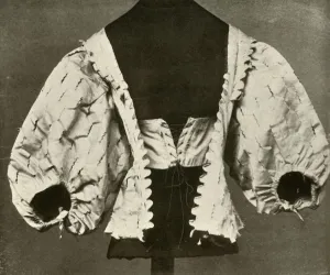 Restriction Prints: Bodice of white satin slashed and pinked, c1620-1640, (1937). Creator: Unknown