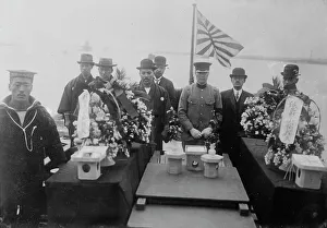 Japanese Navy Prints: Bodies of Japanese Navy aviators killed by a fall