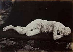 Catastrophe Gallery: Body Cast from Pompeii, 1880. Creator: Giorgio Sommer