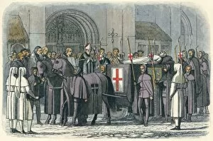The body of Richard brought to St. Paul s, 1400 (1864). Artists: James William Edmund Doyle, King Richard II