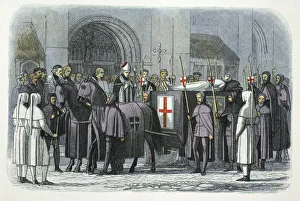 James William Edmund Gallery: The body of Richard II brought to St Pauls Cathedral, London, 1400 (1864). Artist