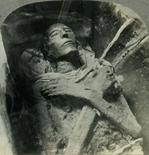 Mummy Collection: The Body of Sethos I Who Lived in the 14th Century B. C. Cairo, Egypt, c1930s. Creator: Unknown