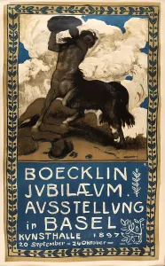 Schwitzerland Prints: Boecklin Anniversary Exhibition in Basel, 1897. Creator: Sandreuter, Hans (1850-1901)