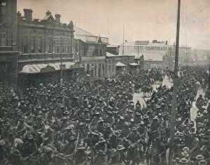 South Africa In Peace And War Gallery: Boer Commando passing through Johannesburg (Second Transvaal War), c1900. Creator: Unknown