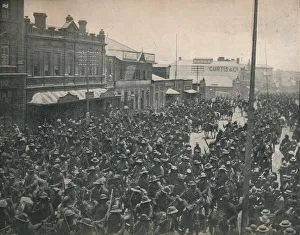 Boers Prints: Boer Commando passing through Johannesburg (Second Transvaal War), c1900. Creator: Unknown
