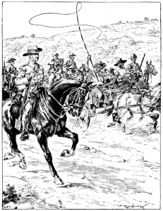 Afrikaner Collection: Boer prisoners under escort, 2nd Boer War, 1900