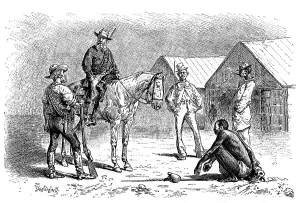 Kaffir Prints: Boers and Kaffirs, Cape Colony, South Africa, 19th century. Artist: Pranishnikoff