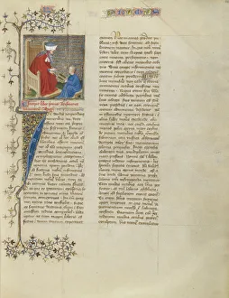 Recto Prints: Boethius Instructs a Young Boy in Arithmetic, about 1405. Creator: Unknown