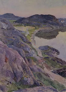 Wilhelmson Carl Prints: The Bögevik Road, 1919. Creator: Carl Wilhelmson