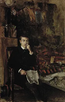 Bohemian, Portrait of the Norwegian Artist C. A. Dørnberger, 1888. Creator: Akseli Gallen-Kallela