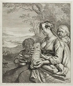 Cornelis Visscher Prints: The Bohemian Woman, 1651/58. Creator: Cornelis de Visscher
