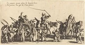 Caravan Gallery: The Bohemians Marching: The Rear Guard, 1621. Creator: Jacques Callot