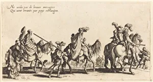 Caravan Gallery: The Bohemians Marching: The Vanguard, 1621. Creator: Jacques Callot