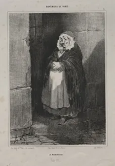 Honoredaumier French Prints: Bohemians of Paris, plate 15: The Pedestrain (or The Large Sick Woman), 1841. Creator
