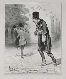 Honoredaumier French Prints: The Bohemians of Paris, plate 4: The Collector of Cigar Stubs, 5 December 1841. Creator