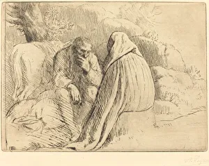 Encampment Gallery: Bohemien Encampment (Campement de bohemiens). Creator: Alphonse Legros