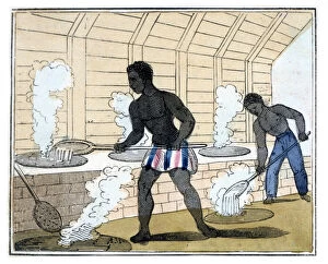 Boiling and Cooling the Sugar, 1826. Artist: Amelia Alderson Opie
