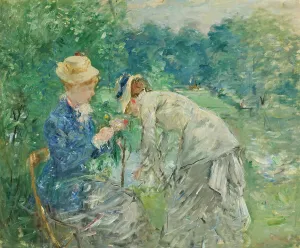 Morisot Berthe Marie Pauline Prints: In the Bois de Boulogne, before 1880. Creator: Berthe Morisot