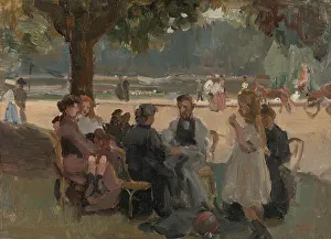 Isaac Lazerus Israels Prints: In the Bois de Boulogne near Paris, c.1906. Creator: Isaac Lazerus Israels