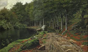 Pont Aven Prints: The Bois d'Amour in Pont-Aven, 1883. Creator: Luplau, Marie (1848-1925)